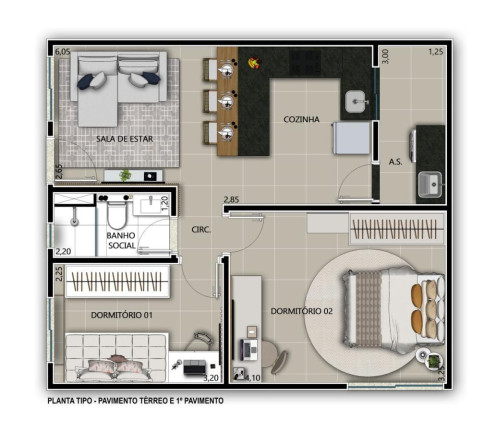 Imagem Apartamento com 2 Quartos à Venda, 45 m² em Vila Ré - São Paulo