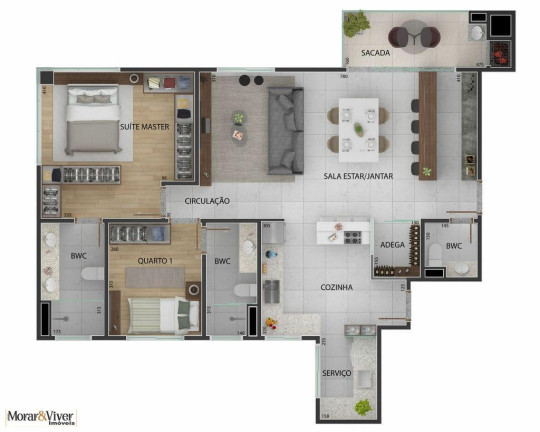 Imagem Apartamento com 3 Quartos à Venda, 104 m² em Centro - São José Dos Pinhais