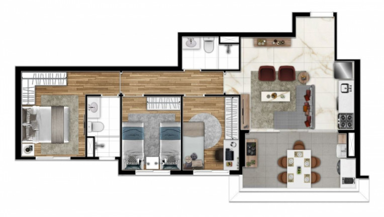 Imagem Apartamento com 3 Quartos à Venda, 68 m² em Barra Funda - São Paulo