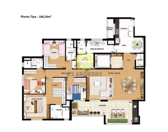Imagem Apartamento com 4 Quartos à Venda, 166 m² em Cidade Industrial De Curitiba - Curitiba Imagem Apartamento com 4 Quartos à Venda, 166 m² em Cidade Industrial De Curitiba - Curitiba