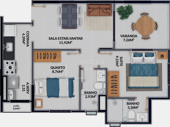 Imagem Apartamento com 2 Quartos à Venda, 50 m² em Santa Inês - Vila Velha