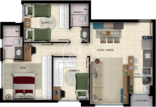 Imagem Apartamento com 3 Quartos à Venda, 73 m² em Parque Amazônia - Goiânia