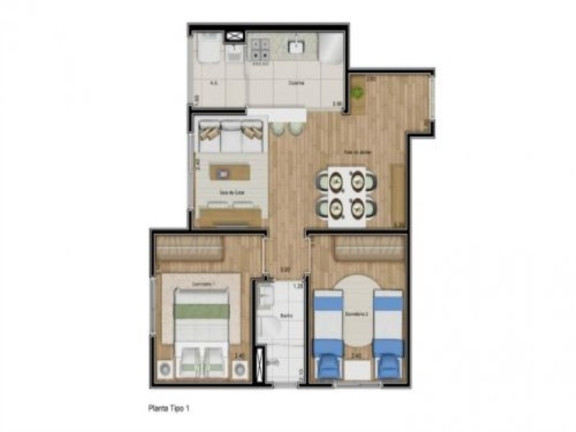 Imagem Imóvel com 2 Quartos à Venda, 46 m² em Cangaíba - Sao Paulo