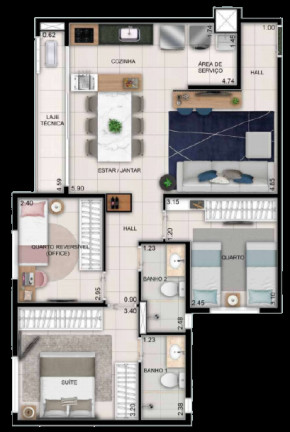 Imagem Apartamento com 3 Quartos à Venda, 76 m² em Setor Bela Vista - Goiânia