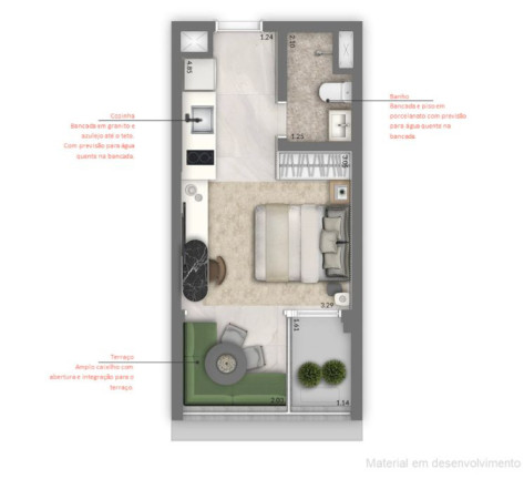 Imagem Studio com 1 Quarto à Venda, 30 m² em Vila Clementino - São Paulo