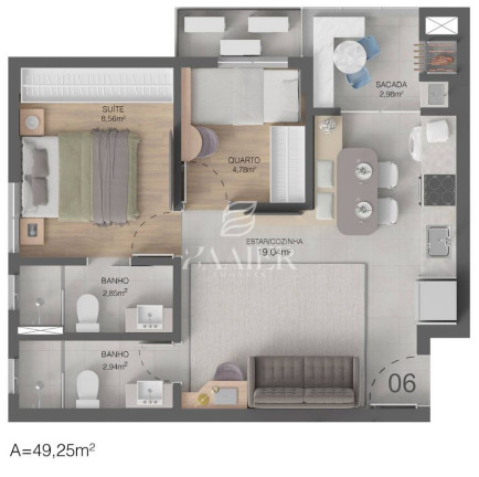 Imagem Apartamento com 2 Quartos à Venda, 53 m² em Anita Garibaldi - Joinville Imagem Apartamento com 2 Quartos à Venda, 53 m² em Anita Garibaldi - Joinville