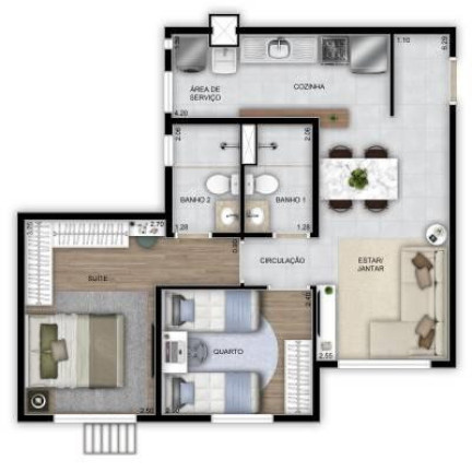 Imagem Apartamento com 2 Quartos à Venda, 50 m² em Chácaras Dona Gê - Goiânia Imagem Apartamento com 2 Quartos à Venda, 50 m² em Chácaras Dona Gê - Goiânia