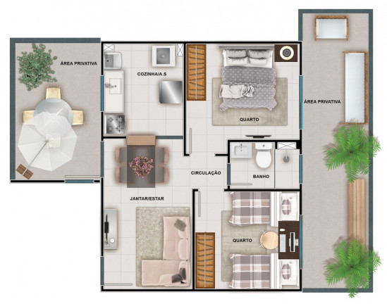 Imagem Imóvel com 2 Quartos à Venda, 40 m² em Jardim Alvorada - Nova Iguaçu
