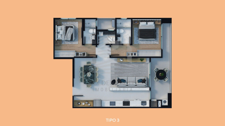 Imagem Apartamento com 2 Quartos à Venda, 93 m² em Perequê - Porto Belo