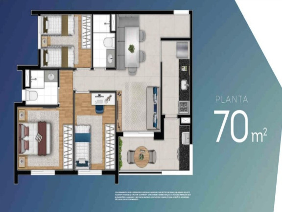 Imagem Apartamento com 3 Quartos à Venda, 70 m² em Ferreira - São Paulo