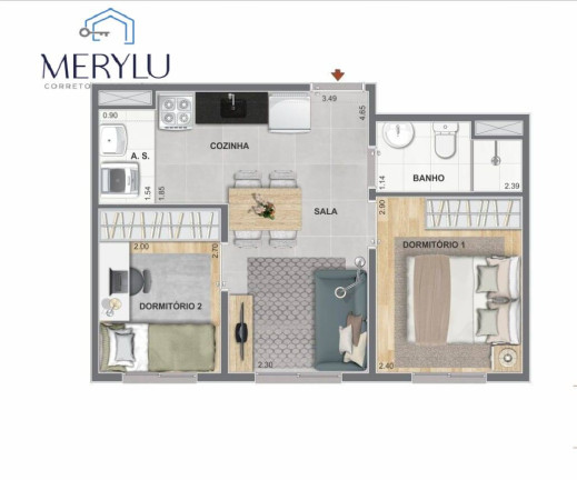Imagem Apartamento com 2 Quartos à Venda, 34 m² em Mooca - São Paulo