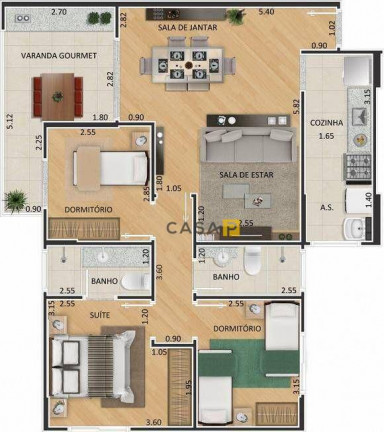 Imagem Apartamento com 3 Quartos à Venda, 86 m² em Centro - Santa Bárbara D'oeste Imagem Apartamento com 3 Quartos à Venda, 86 m² em Centro - Santa Bárbara D'oeste