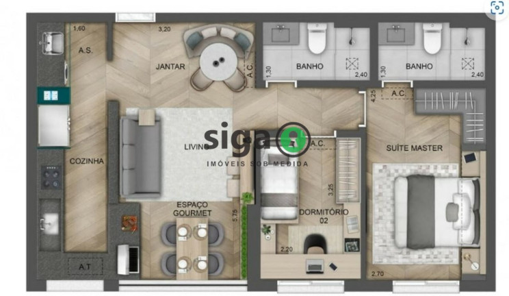 Imagem Apartamento com 2 Quartos à Venda, 65 m² em Morumbi - São Paulo Imagem Apartamento com 2 Quartos à Venda, 65 m² em Morumbi - São Paulo