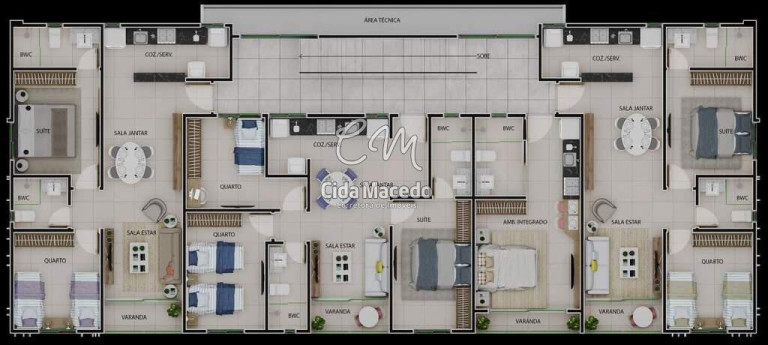 Imagem Apartamento com 3 Quartos à Venda, 60 m² em Aeroclube - João Pessoa