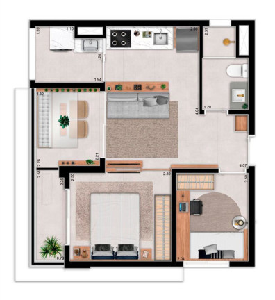 Imagem Apartamento com 2 Quartos à Venda, 44 m² em Santa Cecília - São Paulo