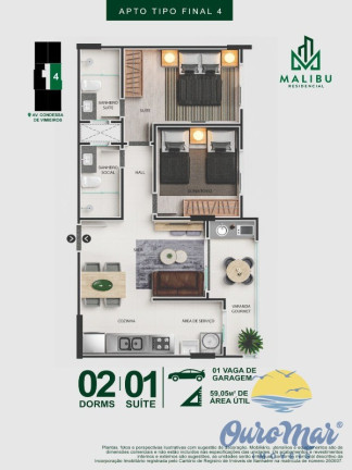 Imagem Apartamento com 2 Quartos para Alugar ou Temporada, 73 m² em Centro - Itanhaém