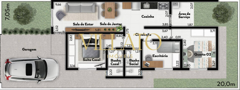 Imagem Casa com 3 Quartos à Venda, 76 m² em Parque Das Camélias - Goianira