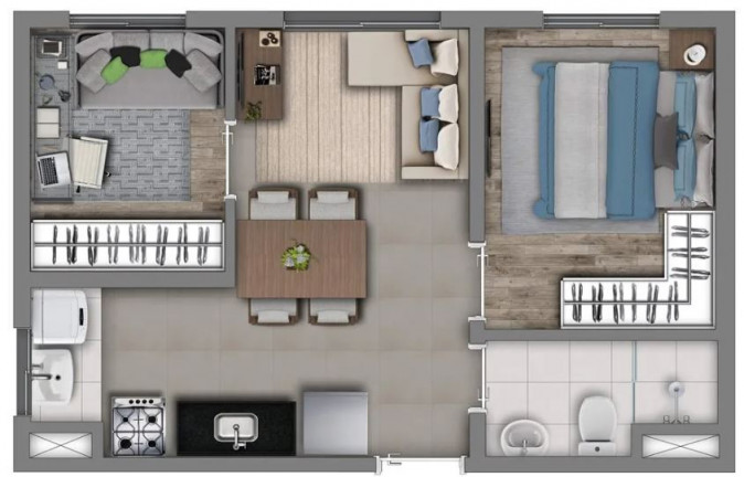 Imagem Apartamento com 2 Quartos à Venda, 33 m² em Santo Amaro - São Paulo Imagem Apartamento com 2 Quartos à Venda, 33 m² em Santo Amaro - São Paulo