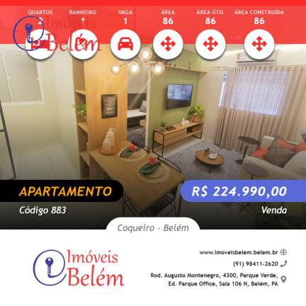 Imagem Apartamento com 2 Quartos à Venda, 86 m² em Coqueiro - Belém Imagem Apartamento com 2 Quartos à Venda, 86 m² em Coqueiro - Belém