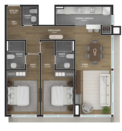 Imagem Apartamento com 1 Quarto à Venda, 47 m² em Floresta - Gramado