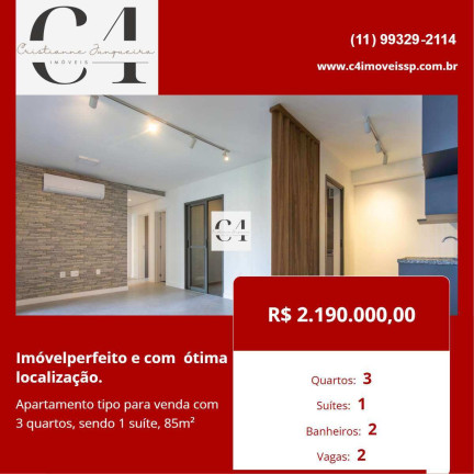 Apartamento com 3 Quartos à Venda, 85 m² em Indianópolis - São Paulo