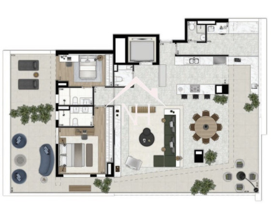 Imagem Apartamento com 2 Quartos à Venda, 237 m² em Itaim Bibi - São Paulo