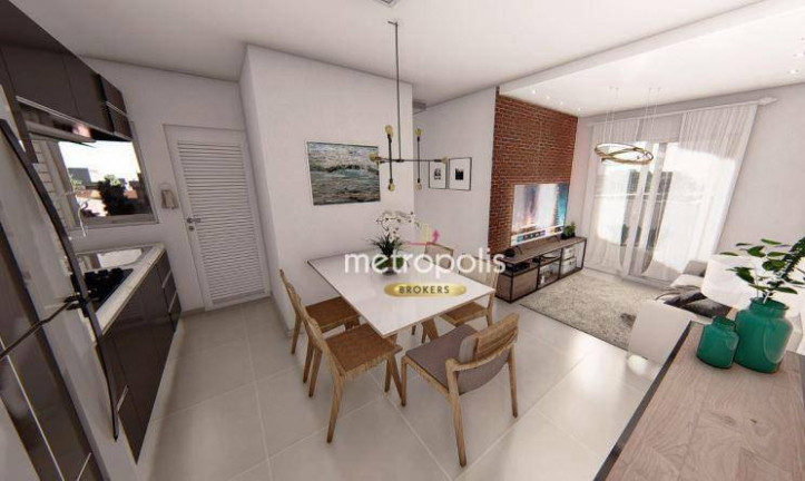 Apartamento com 1 Quarto à Venda, 54 m² em Vila Alzira - Santo André