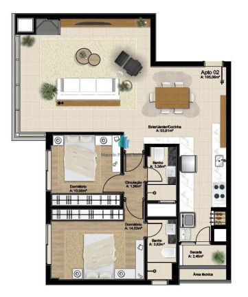 Imagem Apartamento com 2 Quartos à Venda, 105 m² em São Francisco - Bento Gonçalves