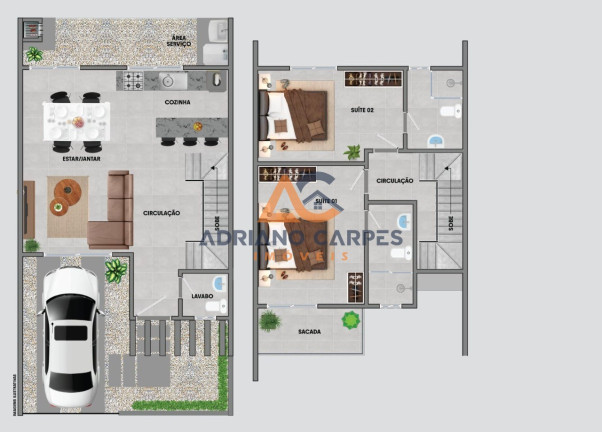 Imagem Imóvel com 2 Quartos à Venda, 106 m² em Gravatá - Navegantes Imagem Imóvel com 2 Quartos à Venda, 106 m² em Gravatá - Navegantes