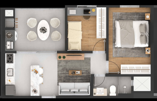 Imagem Apartamento com 2 Quartos à Venda, 47 m² em Centro - Pinhais