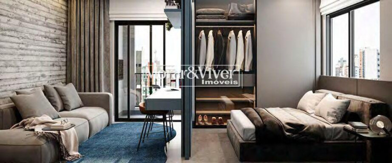 Imagem Imóvel com 1 Quarto à Venda, 23 m² em água Verde - Curitiba