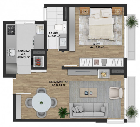Imagem Apartamento com 1 Quarto à Venda, 48 m² em Centro - Gramado Imagem Apartamento com 1 Quarto à Venda, 48 m² em Centro - Gramado