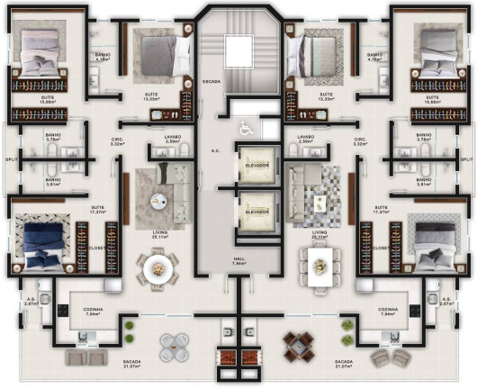 Imagem Apartamento com 5 Quartos à Venda, 270 m² em Meia Praia - Itapema