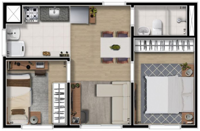 Imagem Imóvel com 2 Quartos à Venda, 39 m² em Colônia (zona Leste) - São Paulo