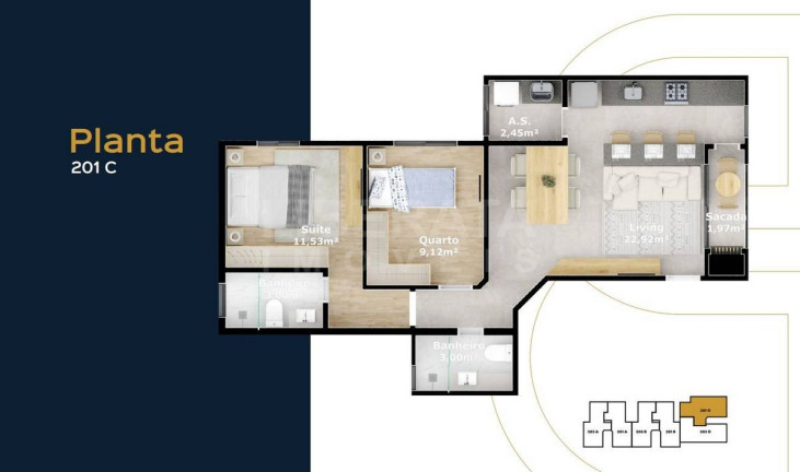 Imagem Apartamento com 2 Quartos à Venda, 52 m² em Meia Praia - Navegantes Imagem Apartamento com 2 Quartos à Venda, 52 m² em Meia Praia - Navegantes