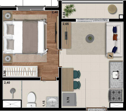 Apartamento com 2 Quartos à Venda, 34 m² em Saúde - São Paulo