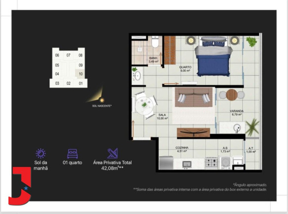 Imagem Apartamento com 1 Quarto à Venda,  em Praia De Itaparica - Vila Velha
