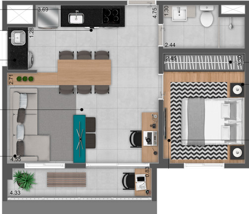 Imagem Apartamento à Venda, 25 m² em República - São Paulo Imagem Apartamento à Venda, 25 m² em República - São Paulo