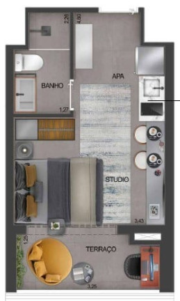 Imagem Apartamento à Venda, 22 m² em Campo Belo - São Paulo Imagem Apartamento à Venda, 22 m² em Campo Belo - São Paulo