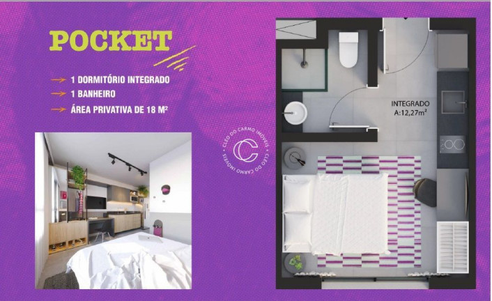Imagem Imóvel com 1 Quarto à Venda, 18 m² em Camobi - Santa Maria Imagem Imóvel com 1 Quarto à Venda, 18 m² em Camobi - Santa Maria