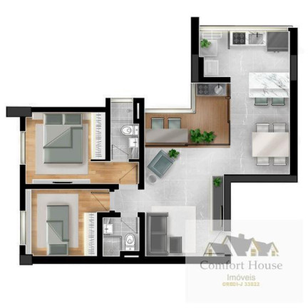 Imagem Apartamento com 2 Quartos à Venda, 57 m² em Jardim - Santo André Imagem Apartamento com 2 Quartos à Venda, 57 m² em Jardim - Santo André