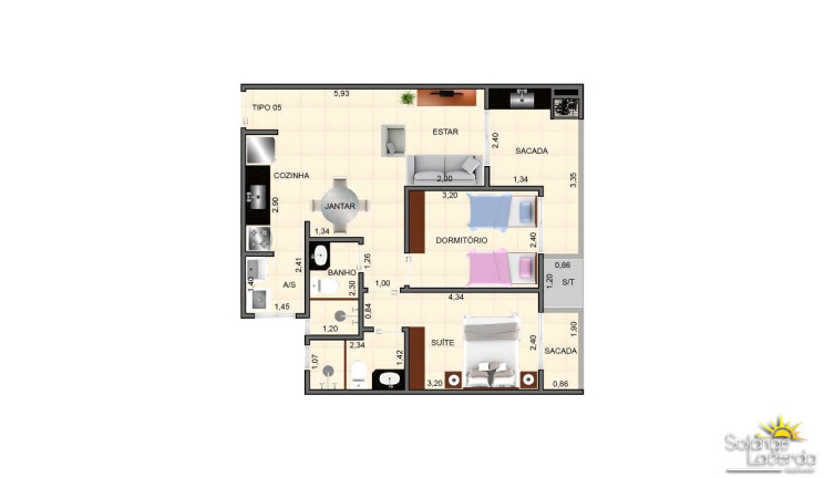 Imagem Apartamento com 2 Quartos à Venda, 63 m² em Toninhas - Ubatuba