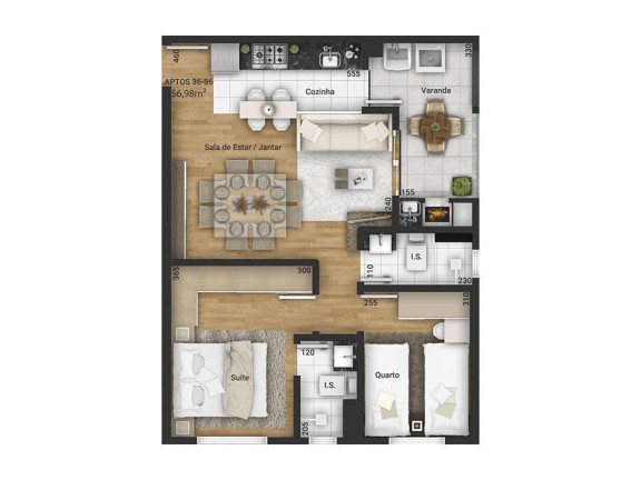 Imagem Apartamento com 2 Quartos à Venda, 62 m² em Tingui - Curitiba