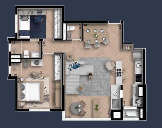 Apartamento com 2 Quartos à Venda, 58 m² em Vila Yara - Osasco