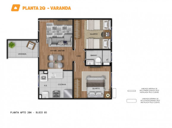 Imagem Apartamento com 2 Quartos à Venda, 40 m² em Jardim Karolyne - Votorantim