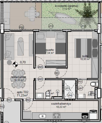 Imagem Apartamento com 2 Quartos à Venda, 64 m² em Intermares - Cabedelo