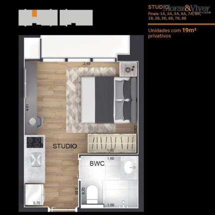 Imagem Apartamento com 1 Quarto à Venda, 35 m² em Rebouças - Curitiba