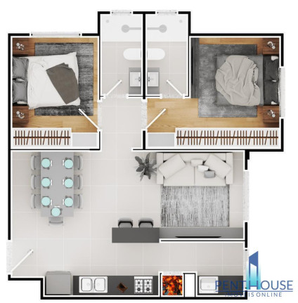 Imagem Apartamento com 2 Quartos à Venda, 67 m² em Nações - Balneário Camboriú