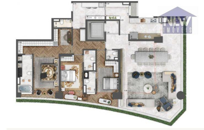Apartamento com 3 Quartos à Venda, 221 m² em Indianópolis - São Paulo