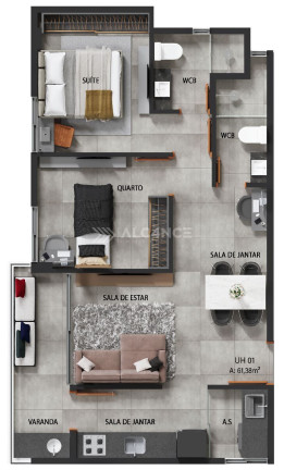 Imagem Apartamento com 2 Quartos à Venda, 61 m² em Camboinha - Cabedelo